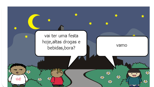 grupo de jovem é incentivado a usar drogas