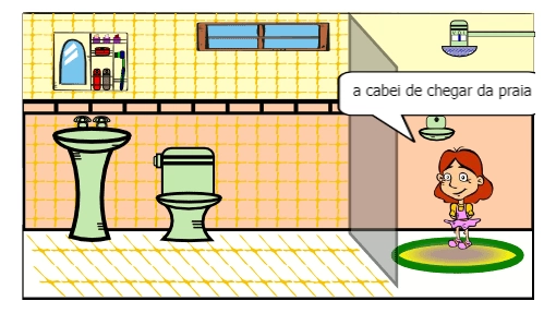 a praia.