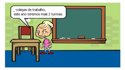 Em uma sala de aula no colégio Lotus a coordenadora invocou uma reunião de emergência com os professores para se organizarem pro ano letivo de 2022, a coordenadora disse:   