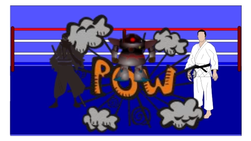 robôs vs ninja vs lutador