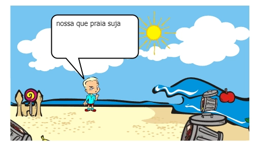 a praia suja