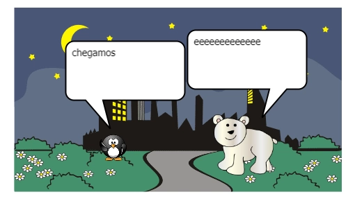 o pinguin que queria ir para a cidade