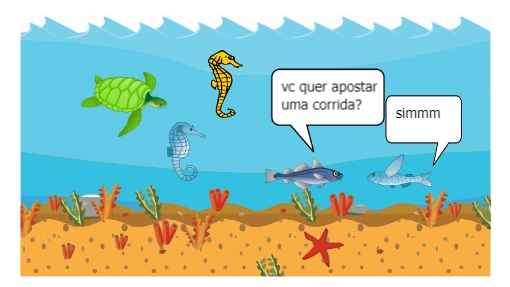 A corrida no fundo do mar