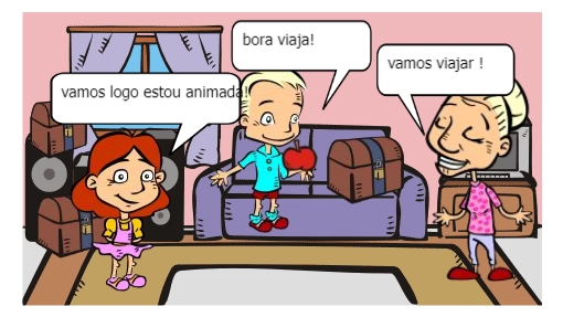 uma familia que viaja em busca de aventuras de suspece.        