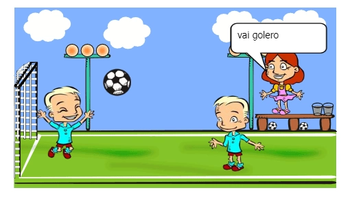 uma partida de futebol