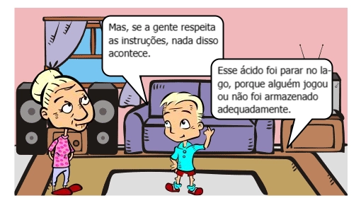 HQ que esclarece uma discussão entre um neto e seu avô sobre a relação entre Química e o Meio Ambiente.
