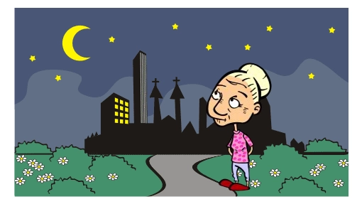 Cloclo foi passear quando viu algo anormal no céu. Havia uma estrela presa.