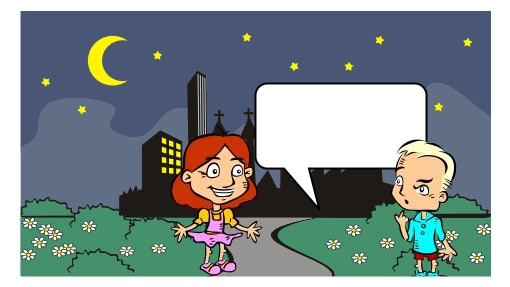 Duas crianças, observando o céu, buscam possíveis planetas habitáveis para a raça humana.<br /><br />
Um deles vira para o outro e diz: Candidatas à nova Terra já temos! Agora só nos basta evoluírmos para sobrevivemos à velocidade da luz!<br /><br />
